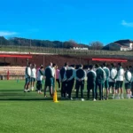 El Málaga CF vuelve a ejercitarse en Lezama en una sesión de recuperación